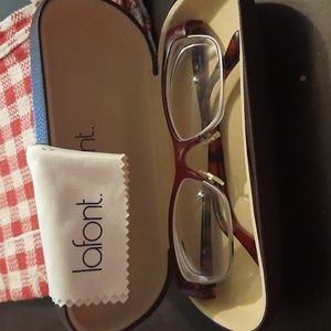 Lafont eye glass case/ cleaning cloth. Pro design frames